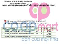 Combo Coop tiện lợi chống dịch 150k ( Combo 6)