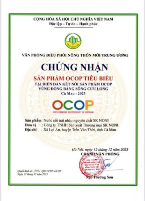 Chứng nhận từ OCOP