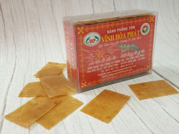 Bánh phồng tôm Vĩnh Hoà Phát 38% thịt tôm hộp 250g